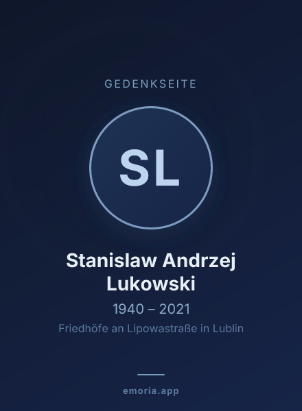 Gedenkportrait von Stanislaw Andrzej Lukowski