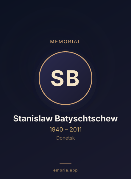 Memorial portrait of Stanislaw Batyschtschew