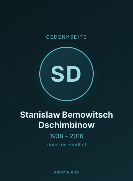 Gedenkportrait von Stanislaw Bemowitsch Dschimbinow