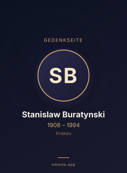 Gedenkportrait von Stanislaw Buratynski