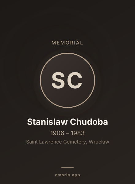 Memorial portrait of Stanislaw Chudoba