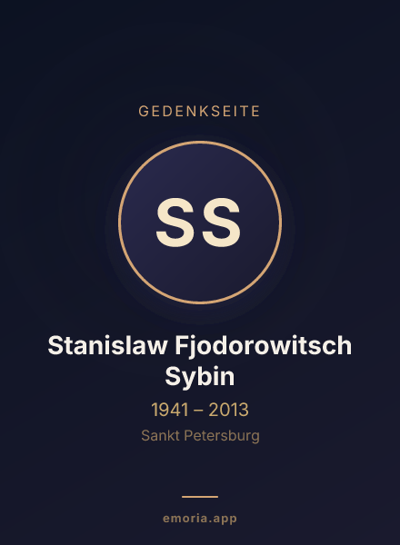 Gedenkportrait von Stanislaw Fjodorowitsch Sybin