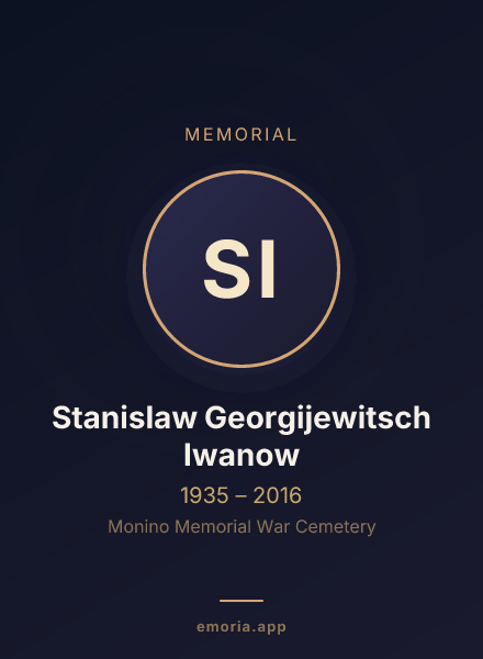 Memorial portrait of Stanislaw Georgijewitsch Iwanow