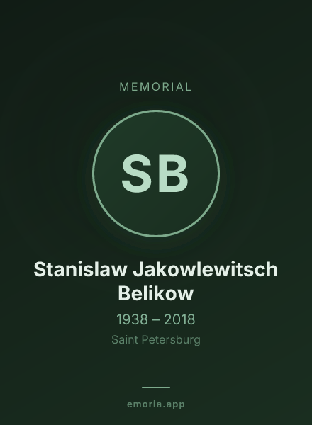Memorial portrait of Stanislaw Jakowlewitsch Belikow