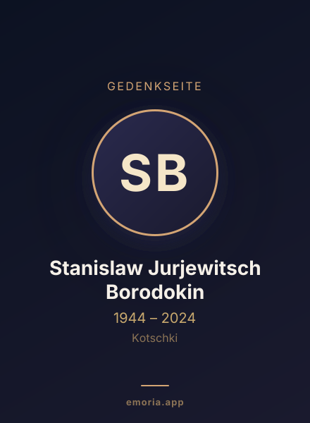 Gedenkportrait von Stanislaw Jurjewitsch Borodokin