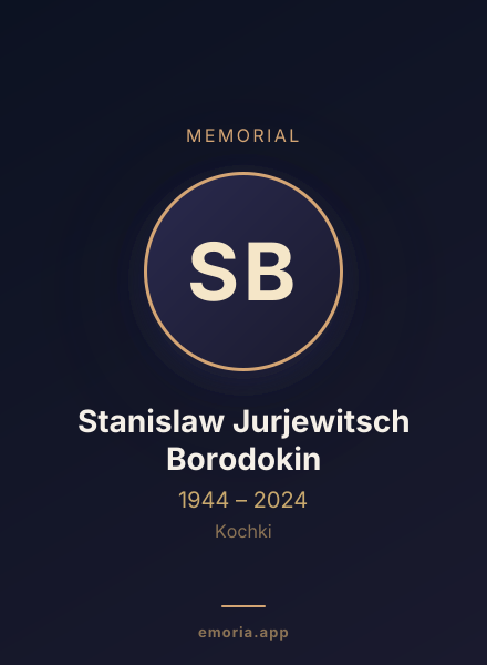 Memorial portrait of Stanislaw Jurjewitsch Borodokin