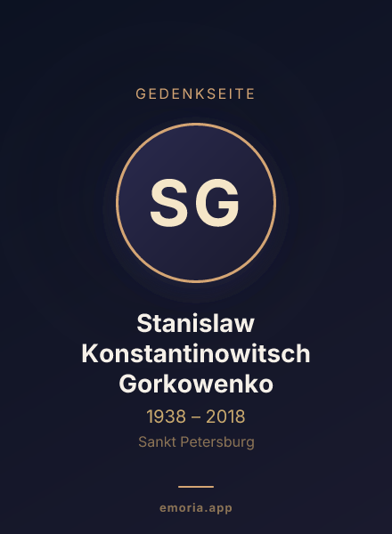 Gedenkportrait von Stanislaw Konstantinowitsch Gorkowenko