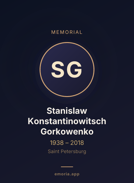 Memorial portrait of Stanislaw Konstantinowitsch Gorkowenko