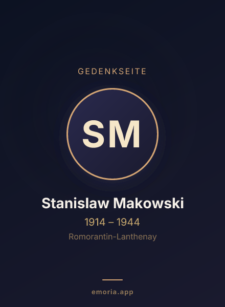 Gedenkportrait von Stanislaw Makowski