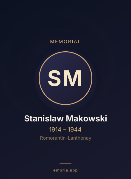 Memorial portrait of Stanislaw Makowski