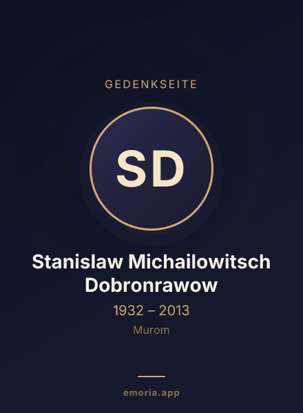 Gedenkportrait von Stanislaw Michailowitsch Dobronrawow