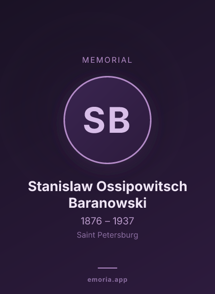 Memorial portrait of Stanislaw Ossipowitsch Baranowski