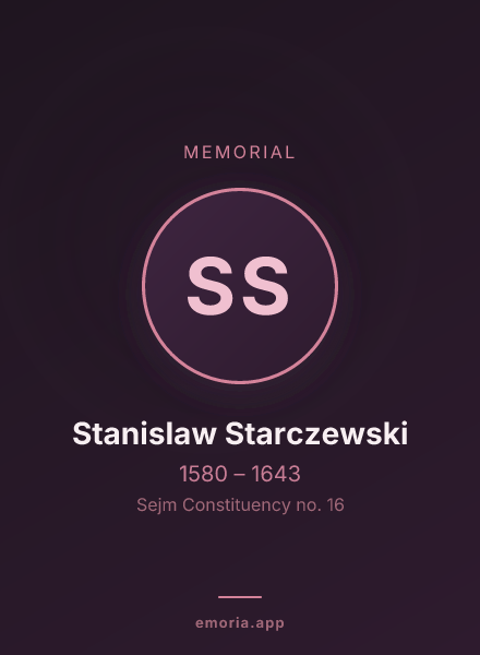 Memorial portrait of Stanislaw Starczewski