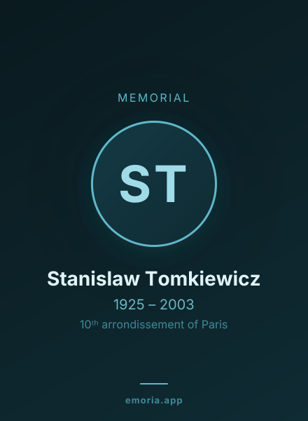 Memorial portrait of Stanislaw Tomkiewicz
