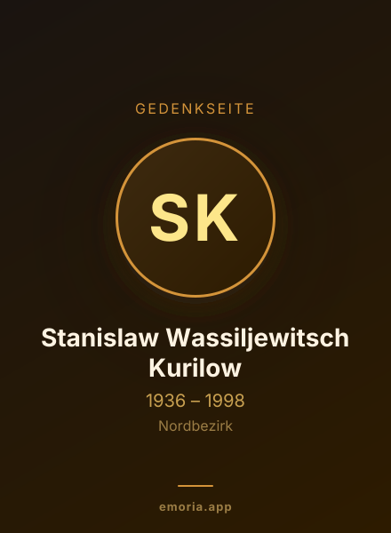 Gedenkportrait von Stanislaw Wassiljewitsch Kurilow