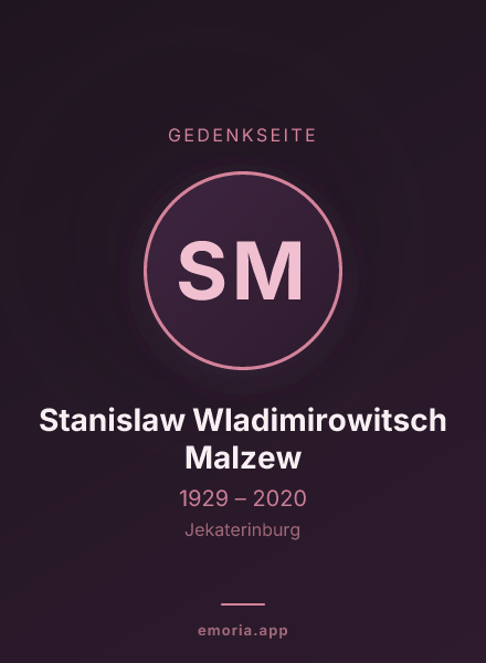 Gedenkportrait von Stanislaw Wladimirowitsch Malzew