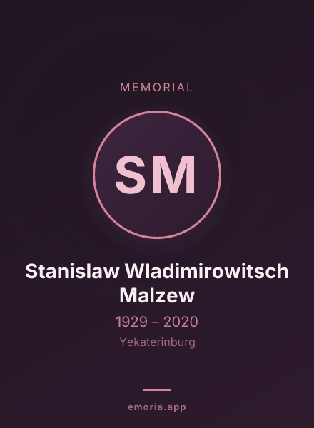 Memorial portrait of Stanislaw Wladimirowitsch Malzew