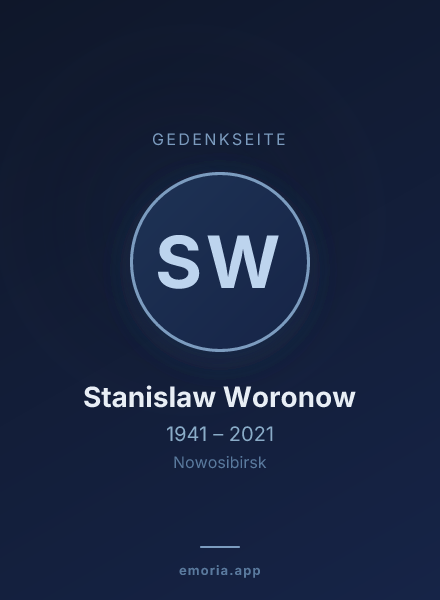 Gedenkportrait von Stanislaw Woronow