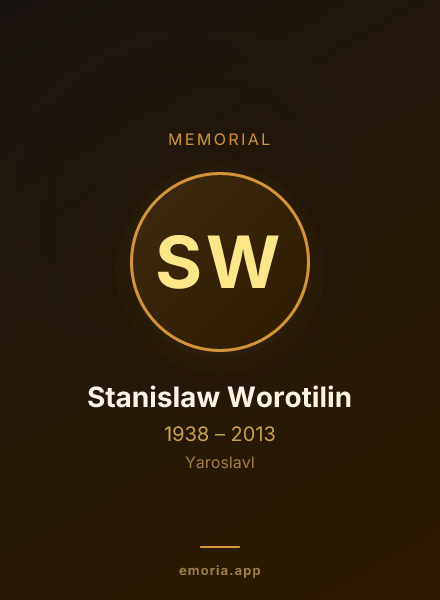 Memorial portrait of Stanislaw Worotilin