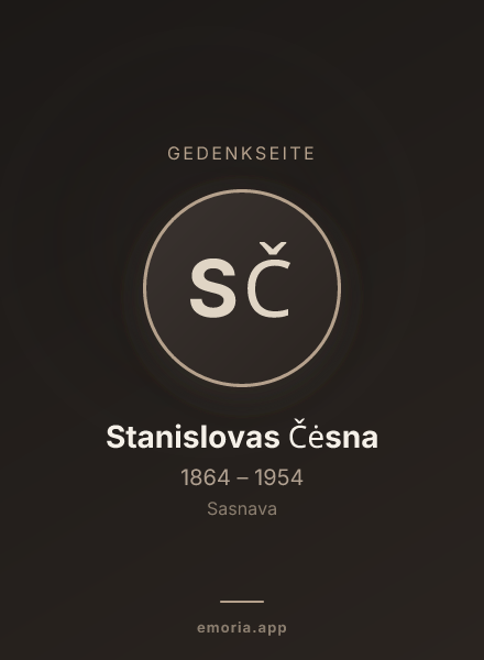 Gedenkportrait von Stanislovas Čėsna