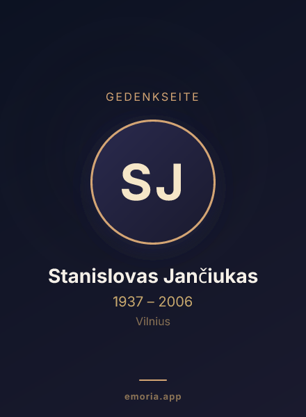 Gedenkportrait von Stanislovas Jančiukas