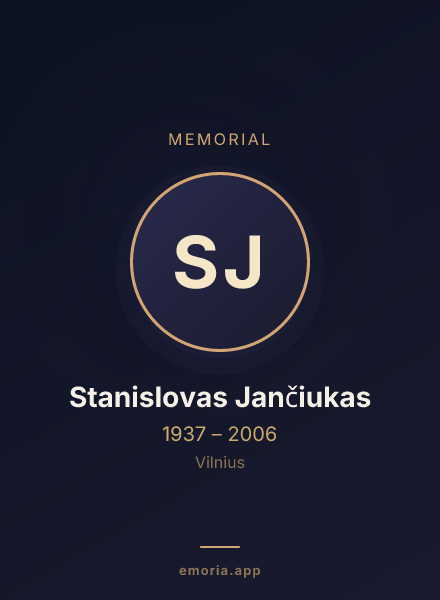 Memorial portrait of Stanislovas Jančiukas