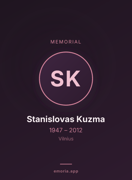 Memorial portrait of Stanislovas Kuzma