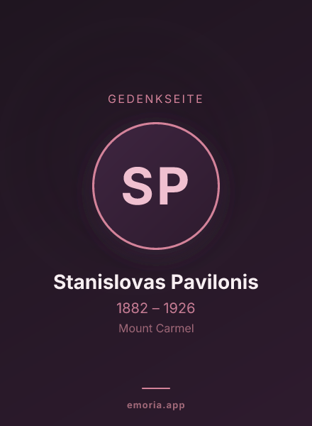 Gedenkportrait von Stanislovas Pavilonis
