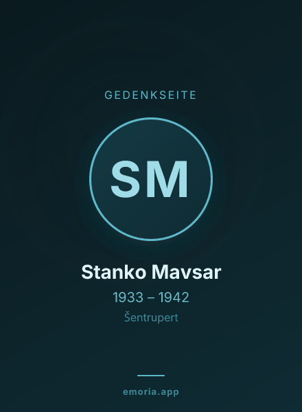 Gedenkportrait von Stanko Mavsar