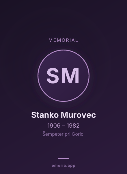 Memorial portrait of Stanko Murovec