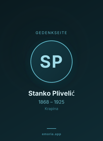 Gedenkportrait von Stanko Plivelić