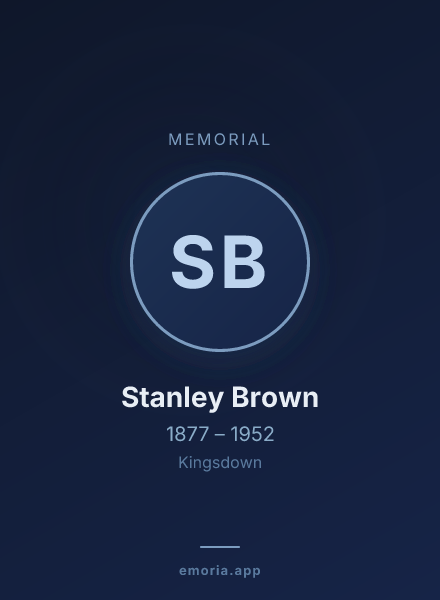 Memorial portrait of Stanley Brown