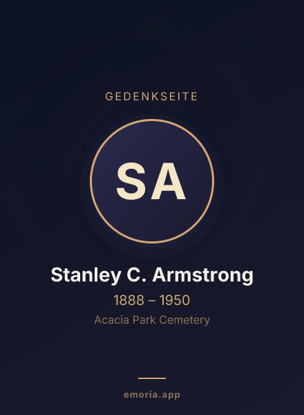 Gedenkportrait von Stanley C. Armstrong
