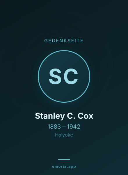 Gedenkportrait von Stanley C. Cox