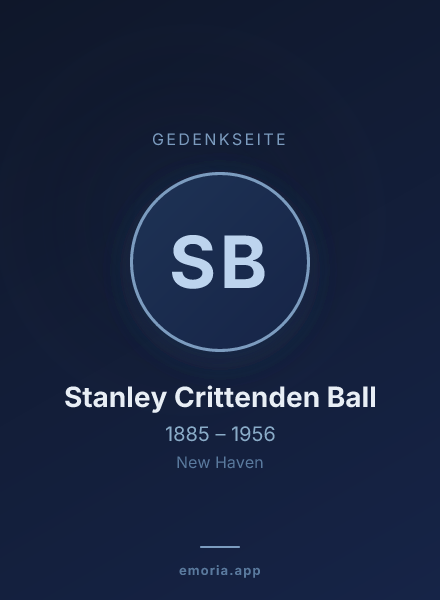 Gedenkportrait von Stanley Crittenden Ball