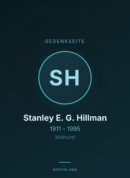 Gedenkportrait von Stanley E. G. Hillman