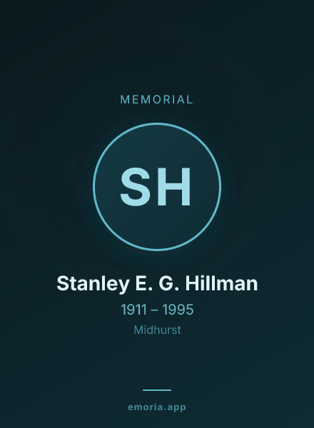 Memorial portrait of Stanley E. G. Hillman
