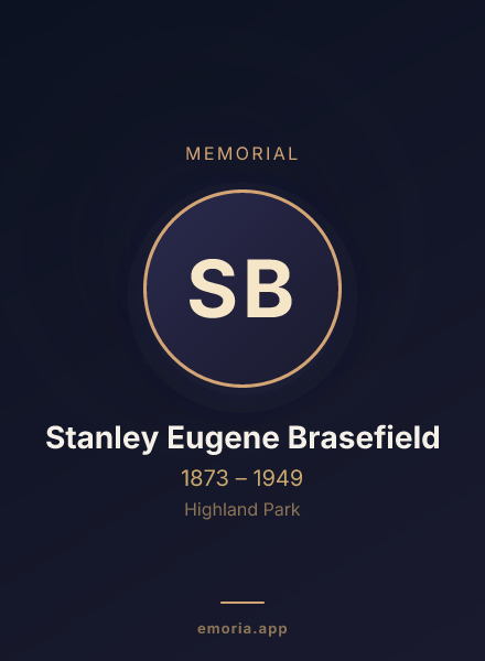 Memorial portrait of Stanley Eugene Brasefield