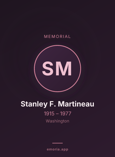 Memorial portrait of Stanley F. Martineau