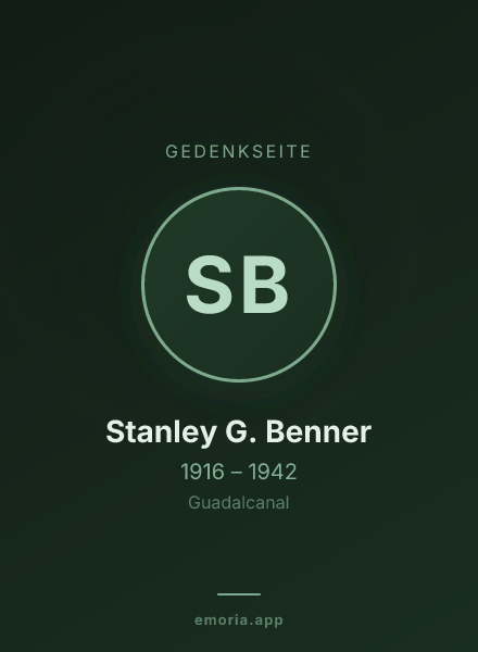 Gedenkportrait von Stanley G. Benner