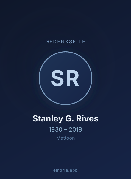 Gedenkportrait von Stanley G. Rives