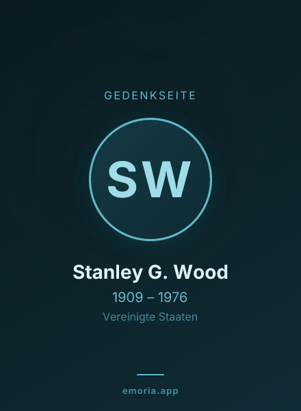 Gedenkportrait von Stanley G. Wood
