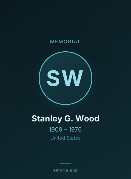 Memorial portrait of Stanley G. Wood