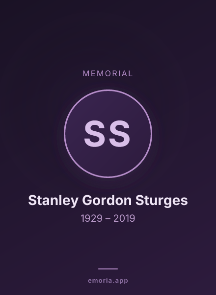 Memorial portrait of Stanley Gordon Sturges