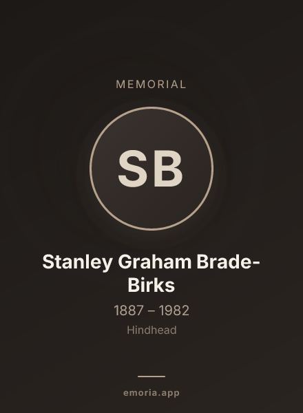 Memorial portrait of Stanley Graham Brade-Birks