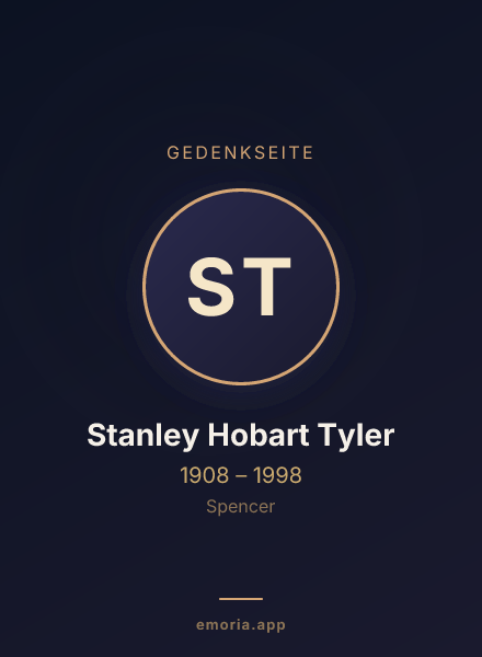 Gedenkportrait von Stanley Hobart Tyler