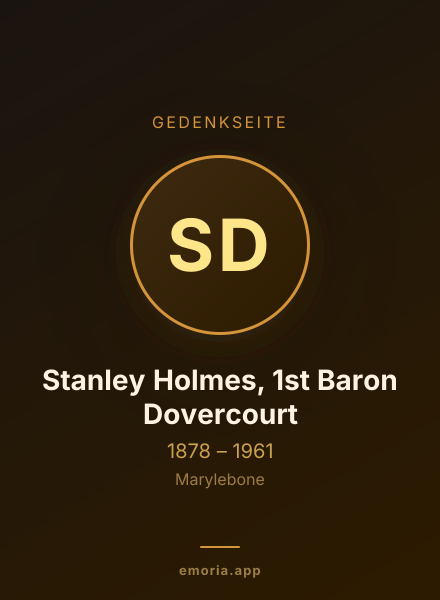 Gedenkportrait von Stanley Holmes, 1st Baron Dovercourt
