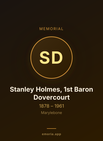 Memorial portrait of Stanley Holmes, 1st Baron Dovercourt