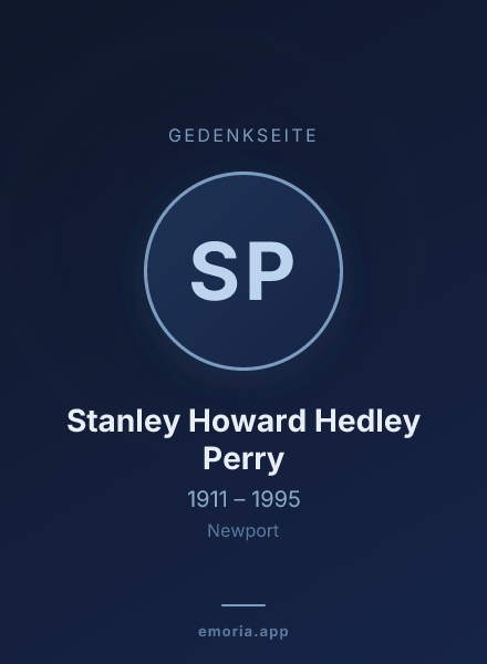 Gedenkportrait von Stanley Howard Hedley Perry