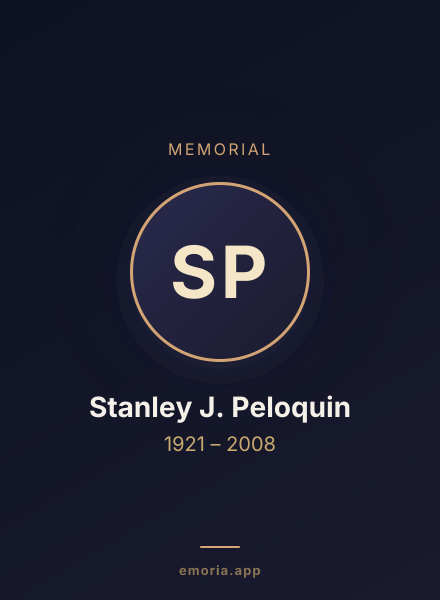 Memorial portrait of Stanley J. Peloquin